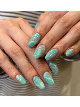 ウェイビーズ ネイル(wavy's.nail)/マーブルネイル