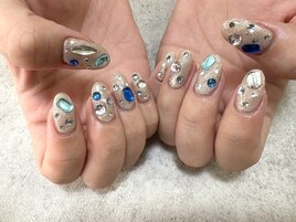 海ネイル10本アート¥12000