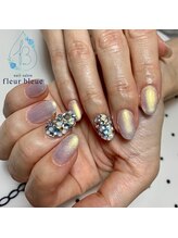 フルール ブルー(fleur bleue)/ストーン埋め尽くしネイル