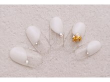 ネイルルージュ(Nail Rouge)/夏ネイル　白ネイル