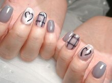 ジョアネイル(JOA Nail)/インク★手描きアート★チェック