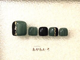 秋冬フット　和風カラー金箔