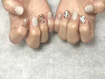08ネイル(08 nail&school)/秋レオパネイル☆