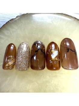 べっ甲ネイル/冬ネイル/八王子