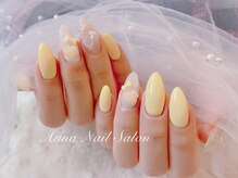 アナネイル(ANNA Nail)/バターイエロー・長さだし