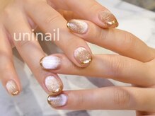 ユニネイル(uninail)/マグネット×ミラーフレンチ