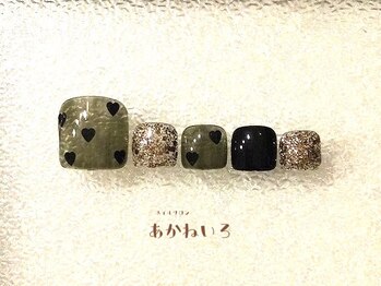 秋冬フット　シースルーハート