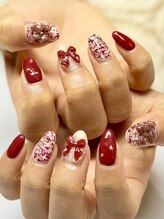 ファンプラスネイル 立川(fun plus nail)/ツイードplusリボン