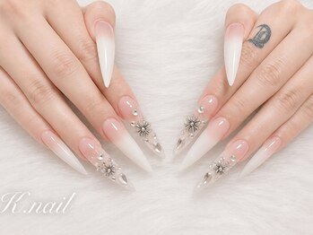 ケーネイル 金沢(K.nail)の写真/爪が長く見える神技！チップで理想の長さに【指長効果◎】自然で美しいフォルムを実現します♪