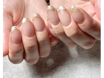 モンルポ 大阪梅田店(MonRepos)/ラメフレンチ/ラインアート