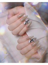 ヘブン ネイル 鶯谷(HEAVEN Nail)/チップ長さだしアート2指