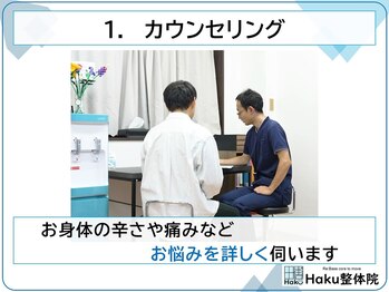 ハク整体院(Haku整体院)/1.カウンセリング