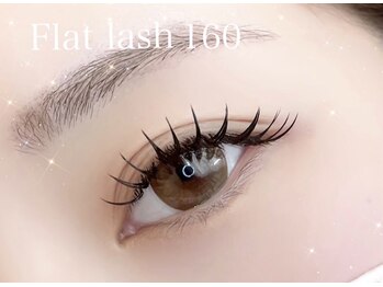 リシェルアイラッシュ 静岡駅前(Richelle eyelash)の写真/フラットラッシュ120本￥5700★圧倒的キープ力!!丁寧なデザイン提案も◎セーブルより軽くて濃い仕上りに＊
