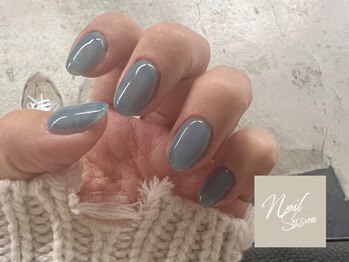ネイルセッション(nail session)/寒色ちゅるんワンカラー