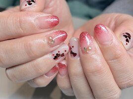 バレンタインネイル