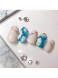 爽やかフラワーネイル8980円