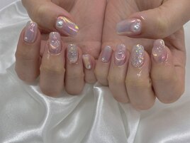 ぷるぷるぴんくネイル