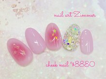 ネイルアート ジマー/大好きcheek nailコース¥8880