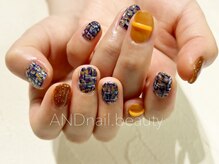 アンドネイル ビューティー(AND nail,beauty)/冬ネイル/ツイードネイル/藤沢
