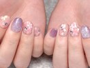 奥行き桜ホロネイル