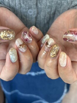 ノエル 新宿3丁目本店(Noel)の写真/ニュアンスアートや絵画風アート/SNSで人気のアートや持ち込みアートなどのデザインもご相談ください☆