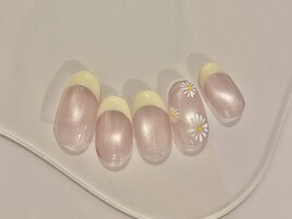 春フレンチネイル