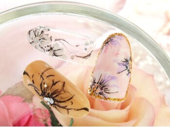 エムネイル(M Nail)/大人アンティークフラワー