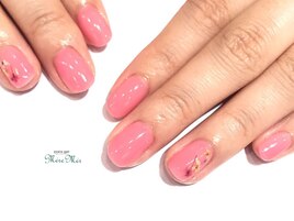 ガーリーワンカラー　押し花