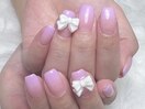 グラデリボンネイル　新規7500円