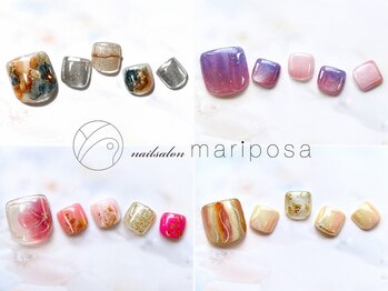 マリポッサ(mariposa)の写真/【フットネイルもパラジェルで安心】全席寛ぎのリクライニングチェアでハンド＆フット同時施術もOK！