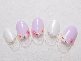 オーバルフレンチ＆ホロフラワー