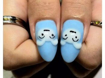 シュガーネイル(sugar nail)/クレヨンしんちゃんのしろネイル