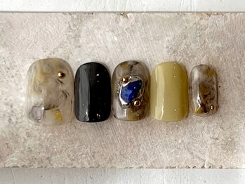 カラ ネイル 中津店(calla nail)/秋の天然石風art