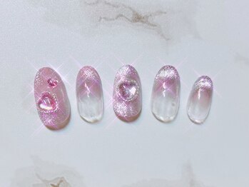 ハスノハ(hasu-noHa)/ハートストーンマグネットネイル