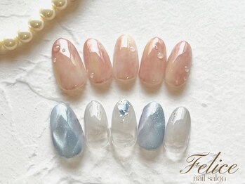 フェリーチェ(Felice)の写真/大人女性の指先を彩る上品ネイル◎こだわりデザインお任せ下さい♪古町の老舗サロン！駐車場割引あり◎