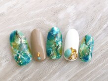 アミネイルズ(AmiNails)/タイダイネイル♪