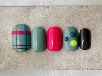 カラ ネイル 中津店(calla nail)/大人のビビットcolor art