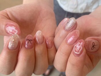 アース ネイルアンドアイラッシュ 甲府昭和店(HAIR & MAKE EARTH Nail&Eyelash)/デザイン　12500円