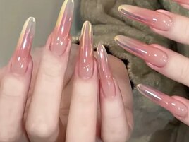 ミラーネイル ピンク パラジェル