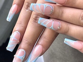 ヒガシネイル(Higashi Nail)/可愛いライトブルーネイル