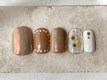 カラ ネイル 中津店(calla nail)/まぁるいまぁるい秋色dot