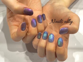 ネイルズアリー 立川店(Nails ally)/ギャラクシー×マグネットネイル