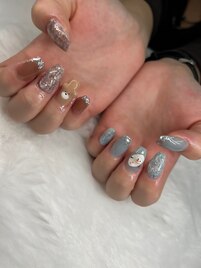 くま×雪だるまネイル☆