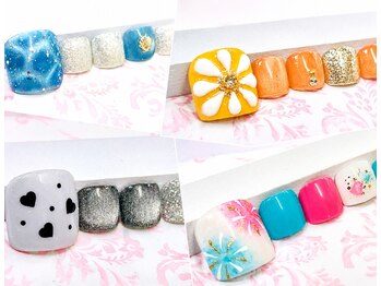 ネイルサロン ヴィヴィ(nail salon ViVi)の写真/60分で仕上がる(Aコース)♪2カ月ごとデザインキャンペーンは季節感抜群!ハンドネイルが出来ない方も是非◎