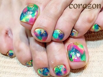 コラソンネイル(corazon nail)/FOOT★90分やり放題カラフル