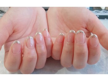 朱花 プルバイシュカ(fle by 朱花)/フレンチネイル