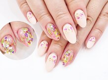 ネイルコレクション ベビーピンク(Baby Pink)/ジェルアート放題¥10990～押し花