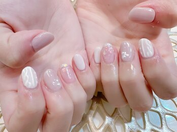 ラルネイル 大宮(Lull. nail)/#ニットネイル#ガーリーネイル