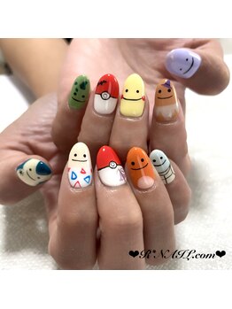 ポケモンゆるキャラネイル