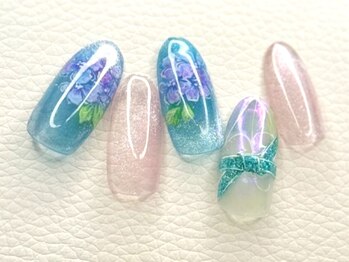 ビューティーサロン ハル(beauty salon haru)/【隠れ紫陽花&立体リボン】